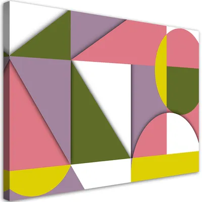 Produktbild von Leinwandbild Geometrische Formen Abstraktion 120x80 Feeby Violett bild für die wand bereit zum aufhängen