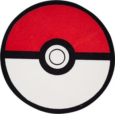 Produktbild von Pokemon - Pokeball Teppich AG4114 (80 cm x 80 cm) (Rot/Weiß/Schwarz)