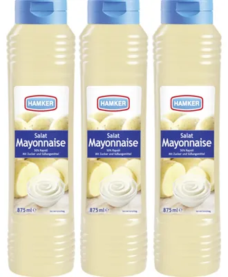 Immagine prodotto di Hamker maionese per insalata cremosa finemente piccante con olio di colza 875 ml confezione da 3 pezzi