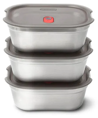Obrázek produktu pro Black+Blum Sada na skladování potravin FBSS-BX-PACK2, 3 kusy, objem 900 ml, obdélníkový tvar