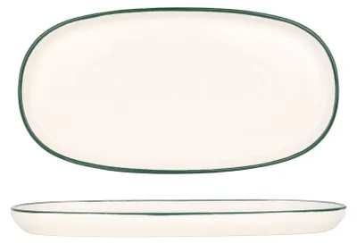 Zdjęcie produktu dla Rinart Servierschale - Green Edge - Porzellan - 30x15 cm
