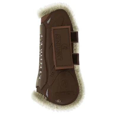 Obrázek produktu pro Kentucky Horsewear Kamaše na suchý zip s umělou kožešinou hnědé M