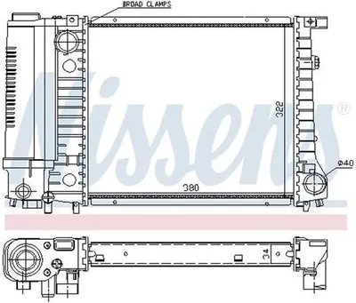 Produktbild von Kühler, Motorkühlung NISSENS 60729A