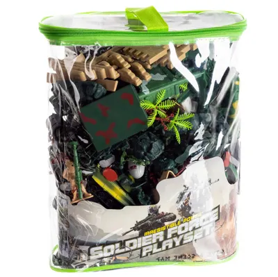 Image de Kruzzel 11524 Set de soldats en plastique avec accessoires 300 pièces