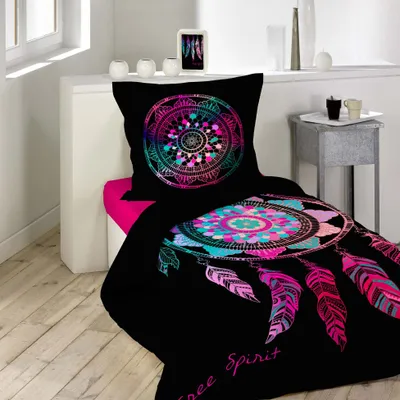 Produktbild von 2tlg Wende Bettwäsche 140x200 Traumfänger Baumwolle Bettdecke Bett Bezug Decke