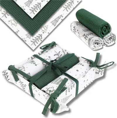 Produktbild von Moraj | Küchentücher Set - 40x70cm - 3 Stück - Elegantes Design - Weihnachtsmotiv