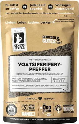 Produktbild von Voatsiperifery Pfeffer, ganz, schwarzer Urwaldpfeffer aus Madagaskar, 50g