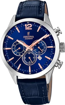 Immagine prodotto di Festina orologio da polso in pelle da uomo blu scuro moda D2UF20542/4