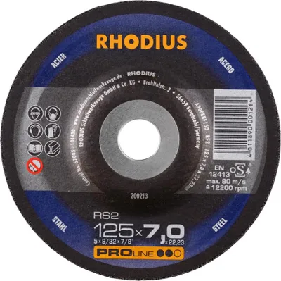 Produktbild von Rhodius Schleifscheibe RS 2 125x7,0x22,23mm Stahl Proline - 200213