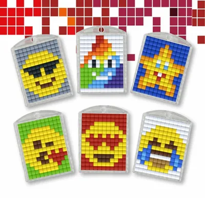 Produktbild von PRACHT Pixel Bastelset 72 6 Medaillons