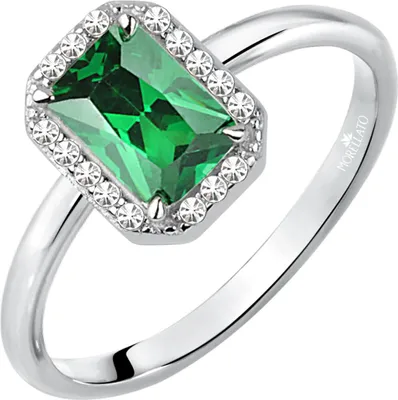 Produktbild von Glittering silver ring with green stone Tesori SAIW76 - Circuit: 58 mm