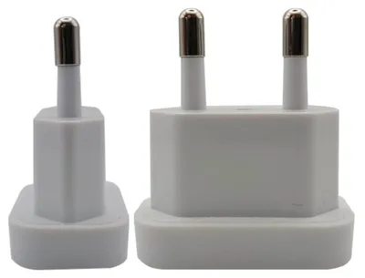 Produktbild von Reiseadapter Typ A auf Typ C - Amerika/Japan/Kanada/Mexiko-EU - weiß - 2 stück