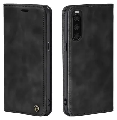 Produktbild von Handy Hülle für Sony Xperia 10 II Klapphülle Bookcase Flip Cover Handy Tasche Etui Farbe: Schwarz