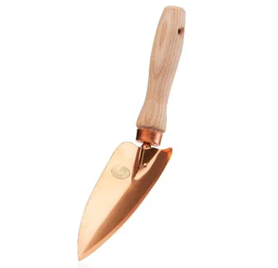 Imagen del producto de Pala de mano de cobre OJ Bron, modelo Deva, estrecha, hecha a mano, antibacteriana, aleación de cobre duradera