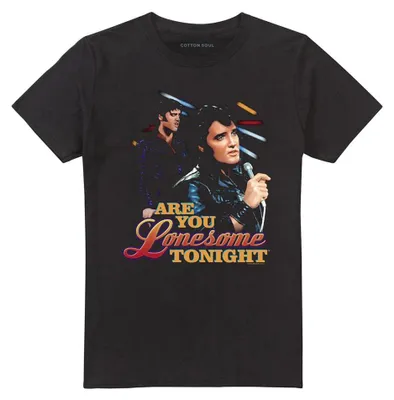 Produktbild von Elvis Presley - "Are You Lonesome" T-Shirt für Herren/Damen Uni TV33325 (S) (Schwarz)