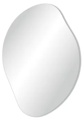Produktbild von SONGMICS Wandspiegel, rahmenloser Spiegel in Blütenblattform, asymmetrisch, für Bade-, Schlafzimmer, Flur, 60 x 45 cm