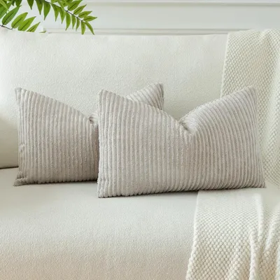Immagine prodotto di Set di 2 federe per cuscini, 40x60 cm, color grigio tortora