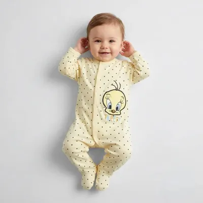 Produktbild von Looney Tunes Tweety Baby Kleinkind Body Strampler Einteiler – Bunt / 86
