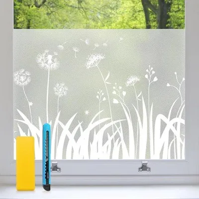 Produktbild von Privatsphärenschutzmatte - Flocken-Sichtschutzmantel - Pferdeweide-Abdunkelungsfolie - 105x120cm - L-frei haftungsfreie Tierbeschlagschutzfolie