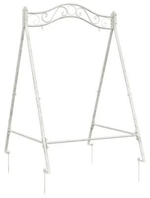 Zdjęcie produktu dla Rama huśtawki vidaXL, kolor antyczny biały, 113 x 121,5 x 168 cm, stal