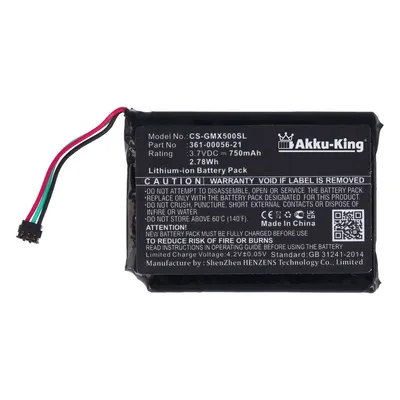 Produktbild von Akku kompatibel mit Garmin 361-00056-21 - Li-Ion 750mAh - für Garmin DriveAssist 50 Dezil 580 LMT-D 51 LMT-S