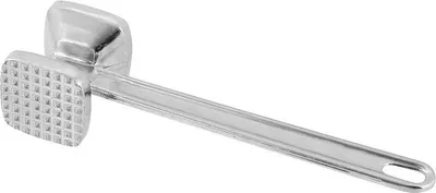 Produktbild von Fleischklopfer Aluminium 1 Stück, Doppelseitig Mit Strukturierter Und Glatter Seite, Für Steaks Rind Schwein Hähnchen Und Nüsse