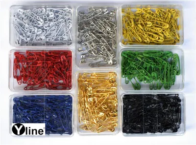 Zdjęcie produktu dla Zestaw kreatywny Szpilki bezpieczeństwa 22 mm, 560 sztuk, Metal, Różne kolory do kreatywnego użytku