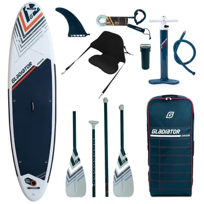 Zdjęcie produktu dla Gladiator ORIGIN 10'6 SC 2022 COMBO SUP Stand-Up-Paddle-Board - pakiet Premium zawierający pokrowiec na wiosło, pompkę i płetwy Nadmuchiwany Sup NEW 2022