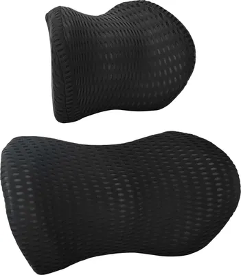 Obrázok produktu pre vidaXL Vankúš pod krk a chrbát, čierny, viskózová pena, 47 x 24 x 11 cm
