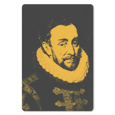 Produktbild von MuchoWow® Mauspad Mousepad Wilhelm von Oranien - Adriaen Thomasz - Gelb 18x27 cm - Mousepads - Maus Mat - Pad - Mausunterlage