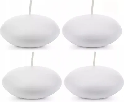 Zdjęcie produktu dla Świeca pływająca matowa biały 8cm 4szt