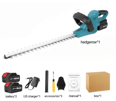 Image de Taille-haie sans fil - 2000 W - 7200 tr/min - Lame double de 510 mm - Compatible avec batterie 21 V - Livré avec 2 batteries
