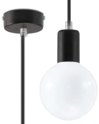 Zdjęcie produktu dla Lampa wisząca EDISON Czarna Sollux Lighting SL.0152