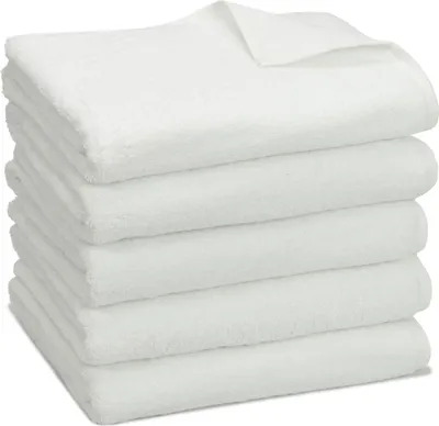 Produktbild von 5er Set Duschtücher 100% Baumwolle, 70x140 cm, Weiß