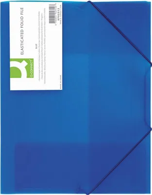 Produktbild von Connect Folder Clip & Elastic Frosted Blue, 32 cm, 24,8 cm, Blau, 24 Stück