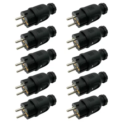 Produktbild von 10x ARLI Schutzkontaktstecker IP44 spritzwassergeschützt Netzstecker