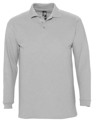 Produktbild von SOLS - "Winter II" Poloshirt für Herren Langärmlig LT2302 (L) (Grau meliert)
