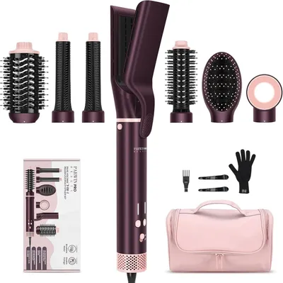 Produktbild von 7-in-1 Luftföhn-Stylinggerät - Multistyler - Haartrockner-Bürste - Styling-Set - Mit Reiseetui