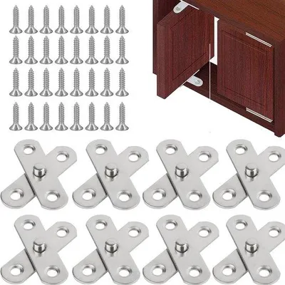 Obrázok produktu pre Nerezové závesy, 360 stupňov, 56x15 mm, vhodné pre dvere, zásuvky, kúpeľne