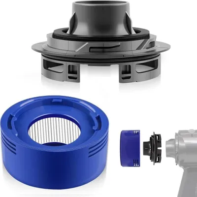 Produktbild von Motor-Heckabdeckung mit Heckfilter Set für Dyson V7 und V8, Staubsauger Filter Ersatz Zubehör 1 Motorabdeckung, 1 Hepa-Filter