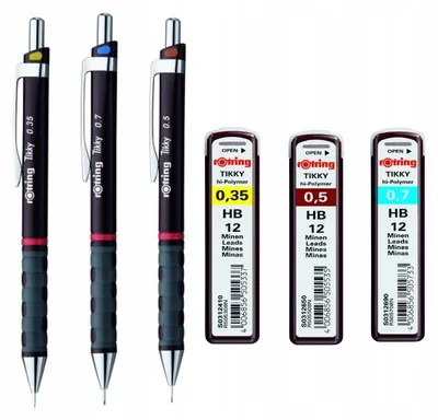 Produktbild von Rotring Tikky 3er-Set Druckbleistifte HB 0,35-0,7mm