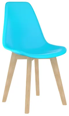 Imagen del producto de vidaXL: 2 sillas de comedor, color azul, de plástico