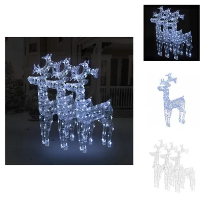 Immagine prodotto di vidaXL Renna decorazione natalizia 3 pz. 60x16x100 cm acrilico - Luci di Natale