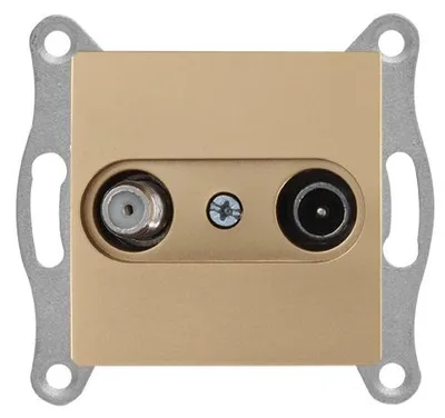 Produktbild von SAT-Enddose Gold Optik – Unterputz IP20 für Innen – CANDELA