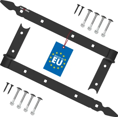 Zdjęcie produktu dla KOTARBAU® Zawias Krzyżowy Altanowy Do Okiennic Bram Drzwi Stalowy 400 MM Zestaw 2 SZT