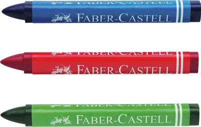 Image de FABER-CASTELL Craie de cire triangulaire, étui carton de 24 pièces