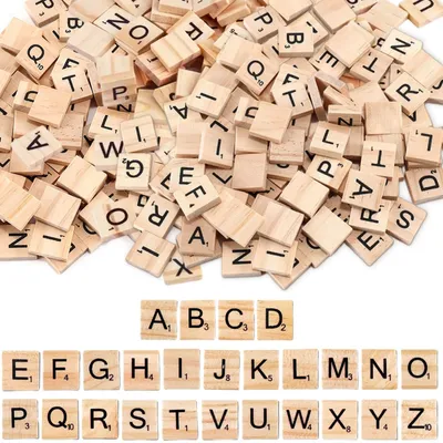 400 Holzbuchstaben A–Z, Klein, zum Basteln & Lernen