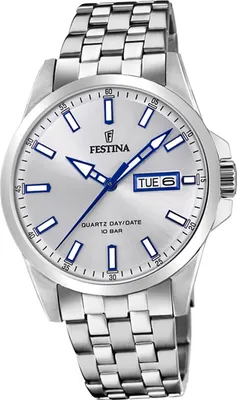 Produktbild von Festina Edelstahl Herren Uhr F20357/1 Quarz Armbanduhr silber Klassik D2UF20357/1