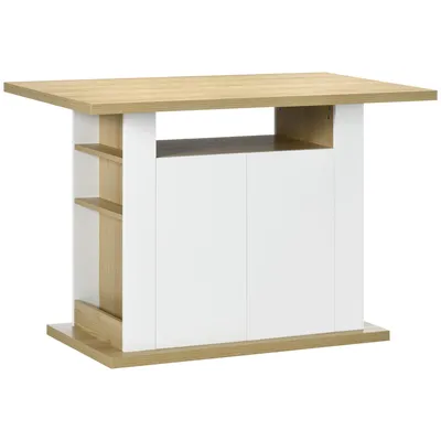 Produktbild von ZMH Kücheninsel mit großer Arbeitsfläche für 4-6 Personen – Maße: 110 x 70 x 75,5 cm (L x B x H)