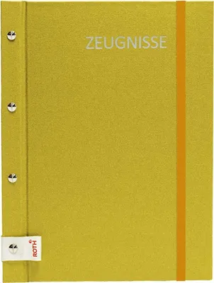 Produktbild von ROTH Zeugnismappe Metallium mit Buchschrauben - Gold - mit 12 A4 Klarsichthüllen, erweiterbar